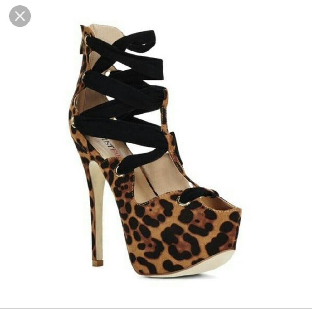 leopard print stilettos